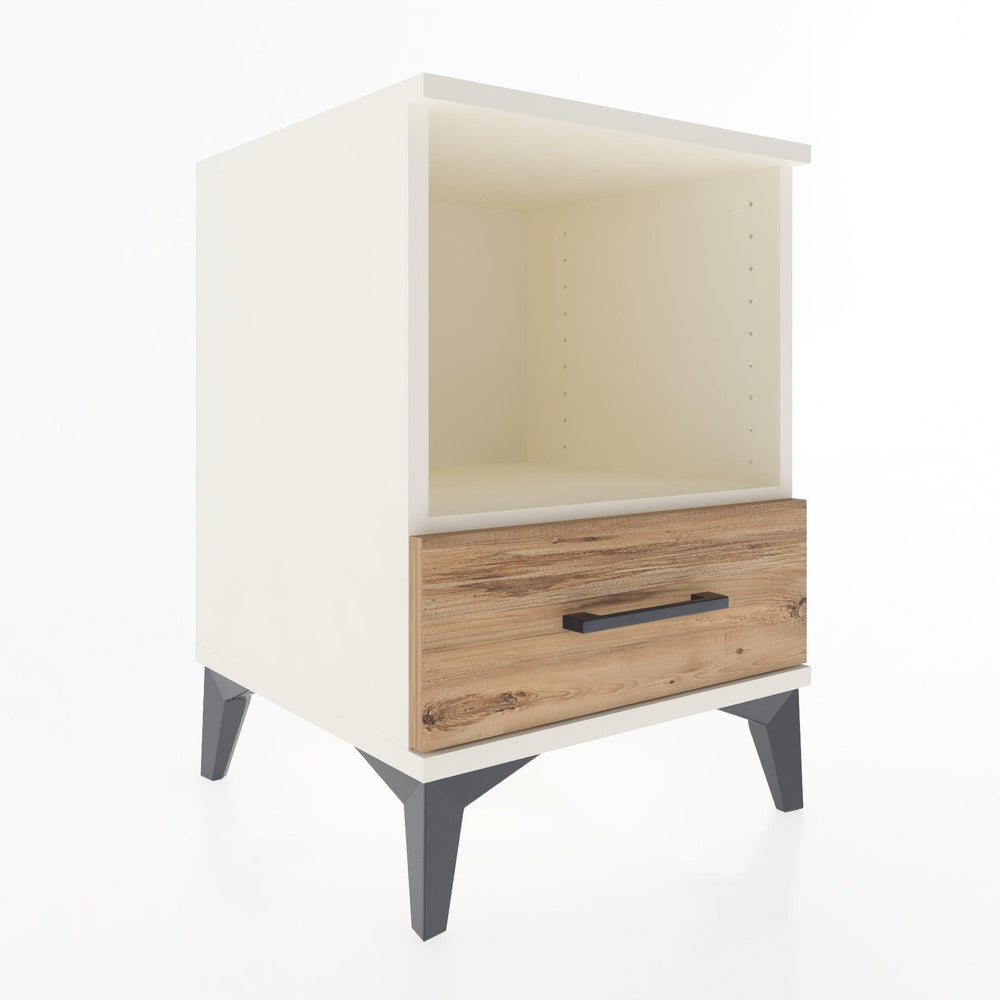 Woodntry Modular Nightstand Moonstone 44x44x52 cm with Drawer and Shelf CR3-1