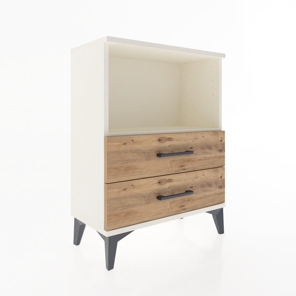 Woodntry Modüler Komodin Aytaşı 60x30x68 cm Çekmeceli ve Raflı CR3-1