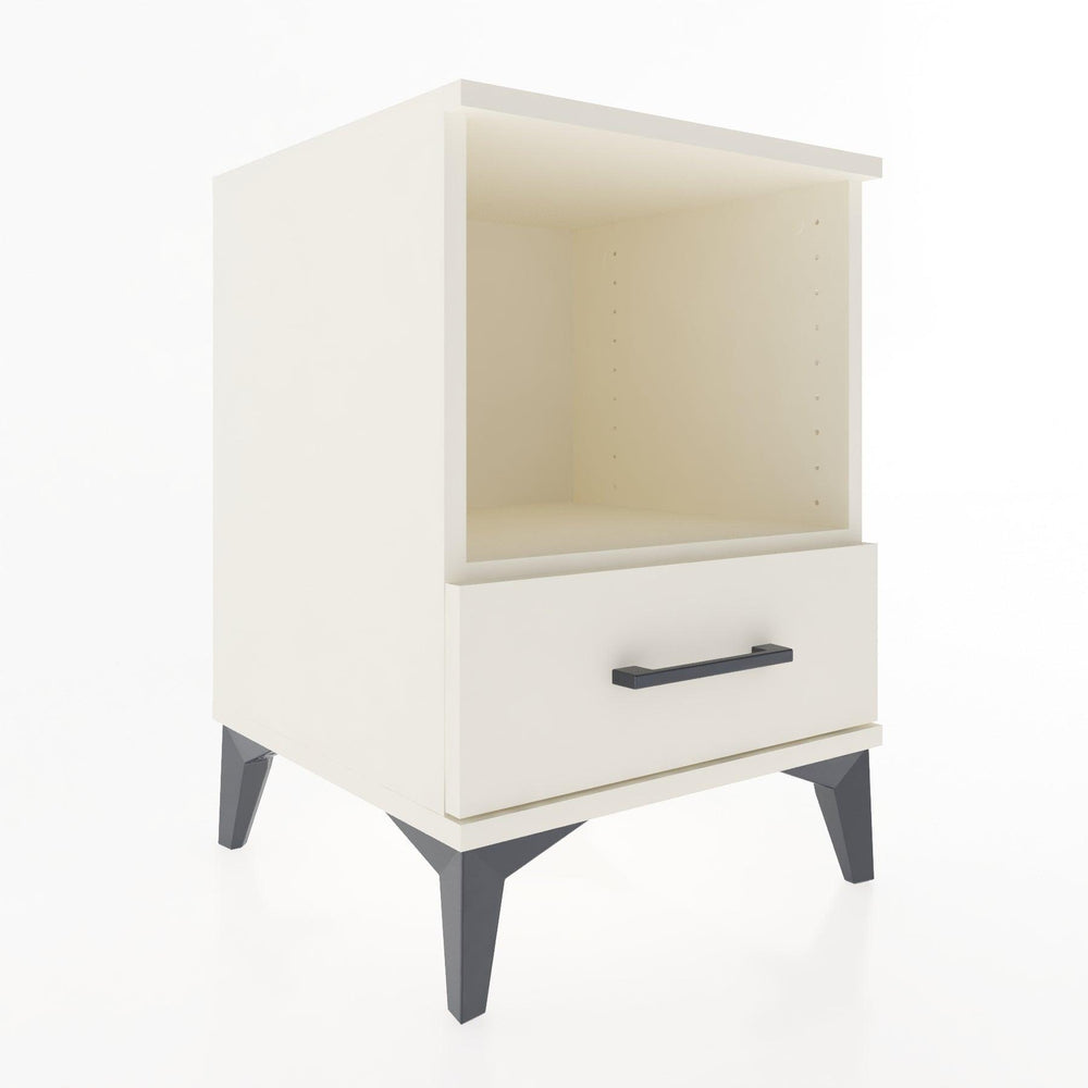 Woodntry Modular Nightstand Moonstone 44x44x52 cm with Drawer and Shelf CR3-1