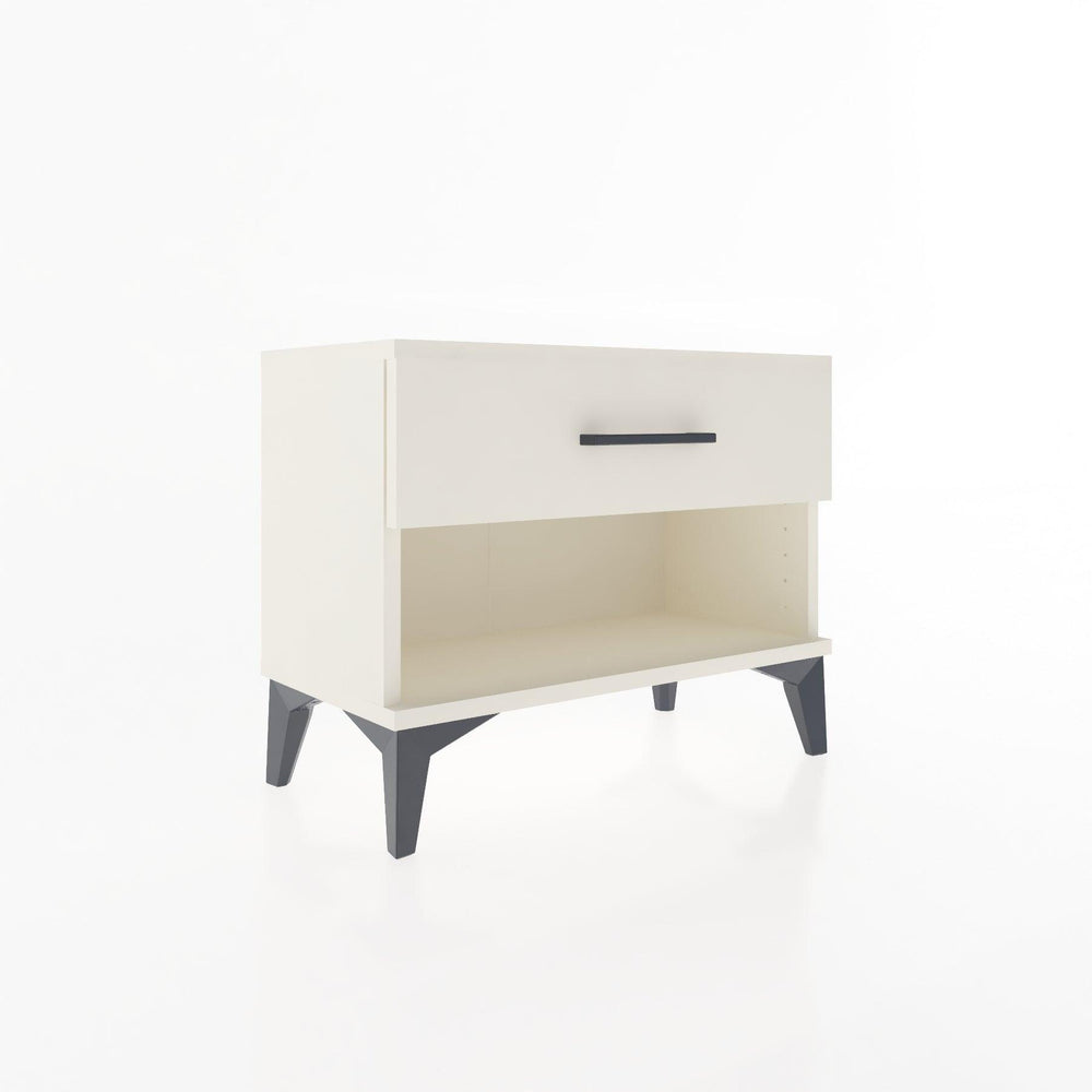 Woodntry Modular Nightstand Moonstone 60x30x36 cm with Drawer and Shelf CR3-1