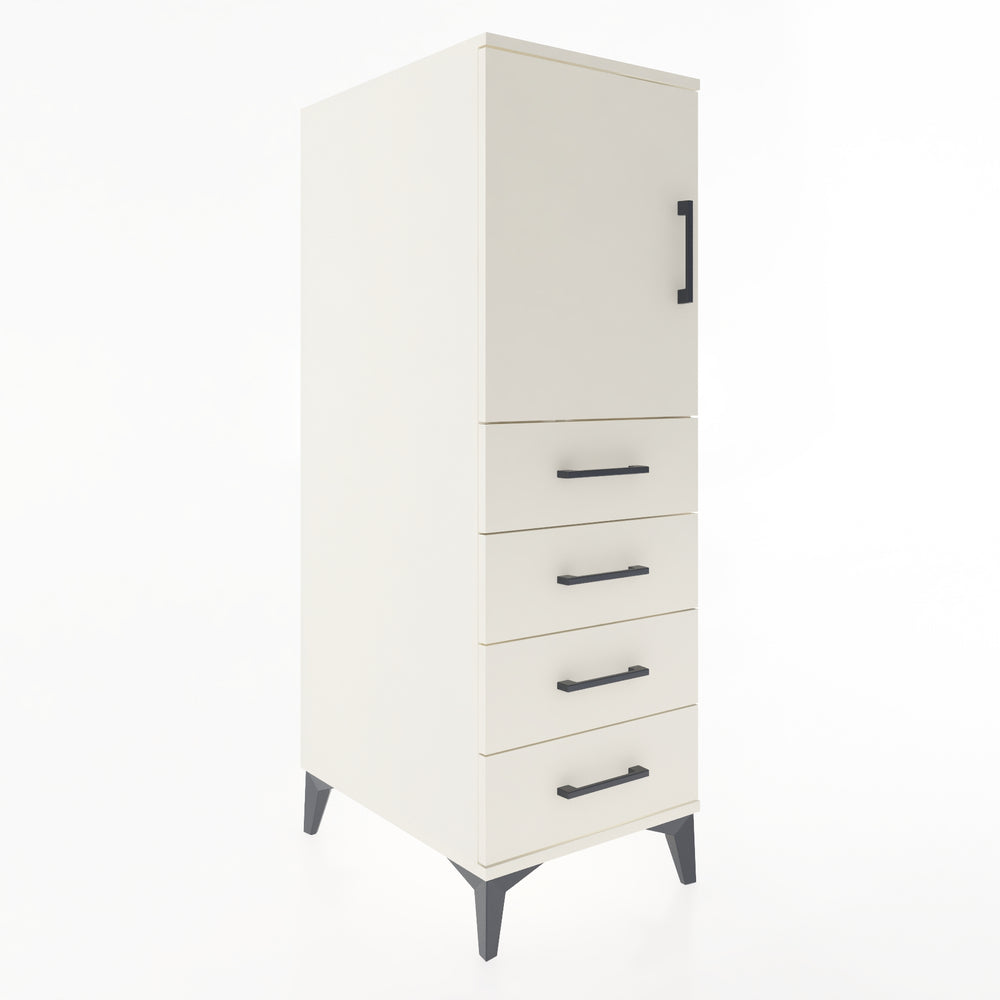 Woodntry Modüler Dolap Aytaşı 44x59x122 cm Kapaklı ve Çekmeceli KC53-1