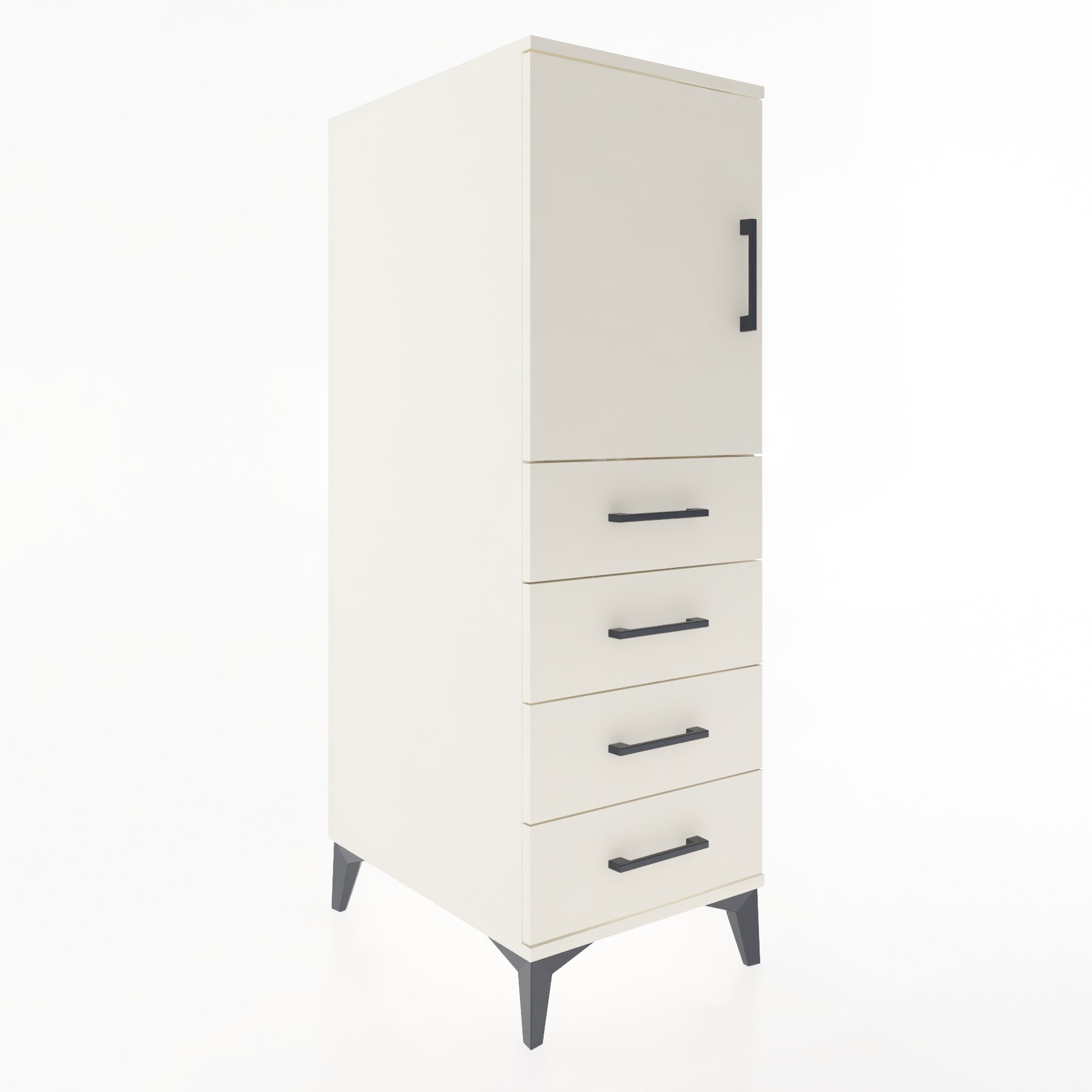 Woodntry Modular Cabinet Moonstone 44x59x122 cm with Doors and Drawers KC53-1