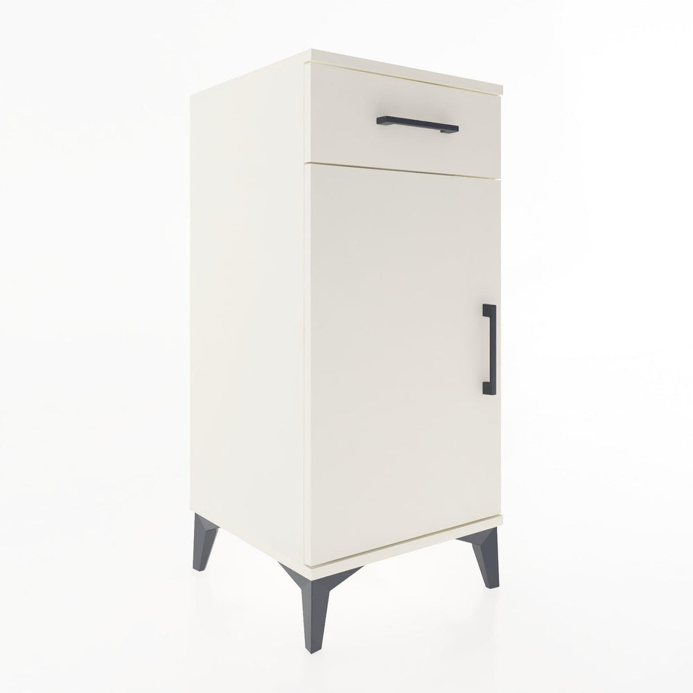 Woodntry Modüler Komodin Aytaşı 44x44x84 cm Kapaklı ve Çekmeceli KC25-1