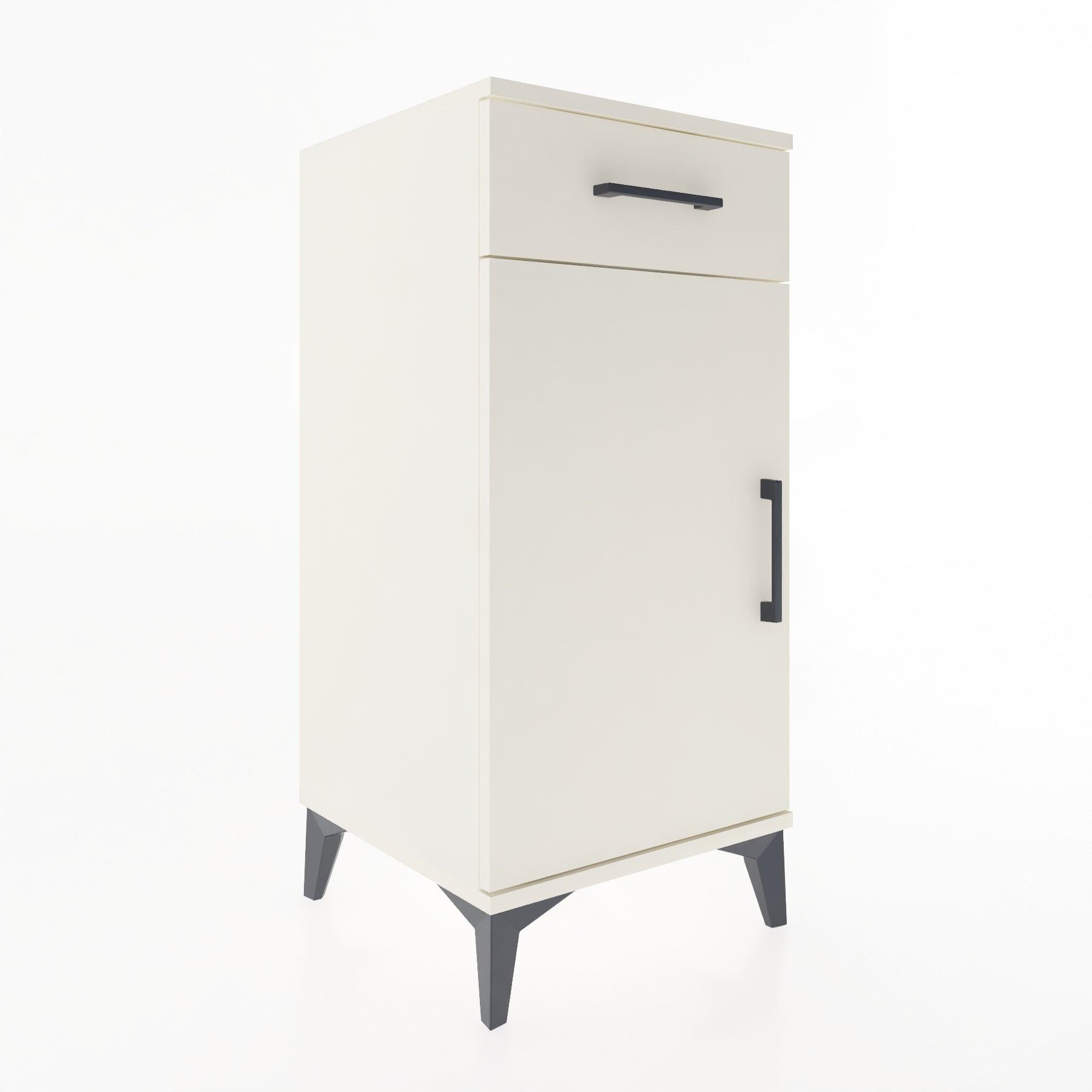 Woodntry Modular Nightstand Moonstone 44x44x84 cm with Cover and Drawer KC25-1