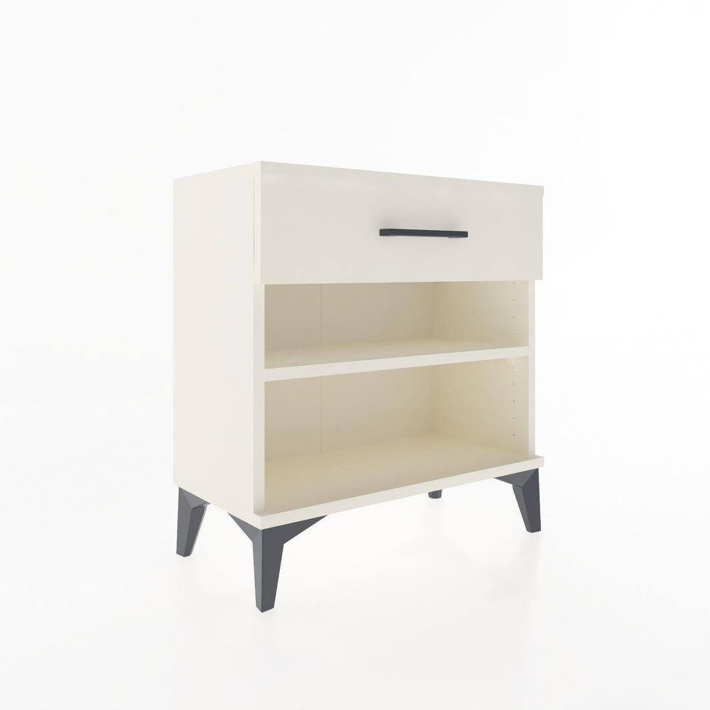 Woodntry Modular Nightstand Moonstone 60x30x52 cm with Drawer and Shelf CR3-1