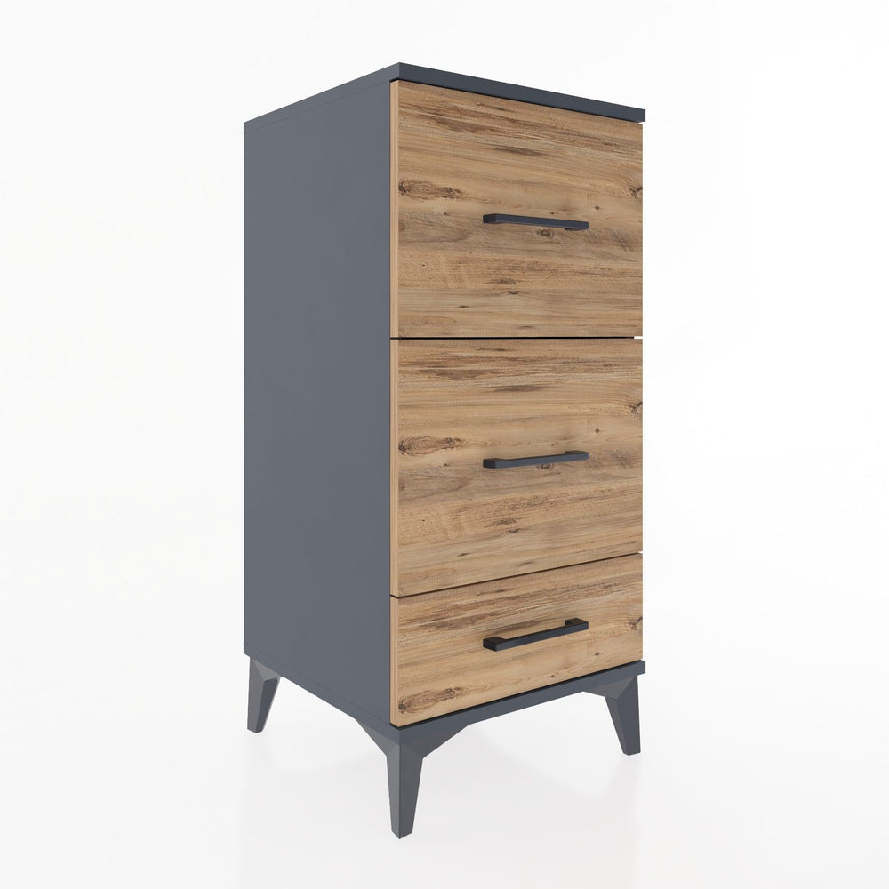 Woodntry Modular Nightstand Anthracite 44x44x84 cm Drawer C3-2