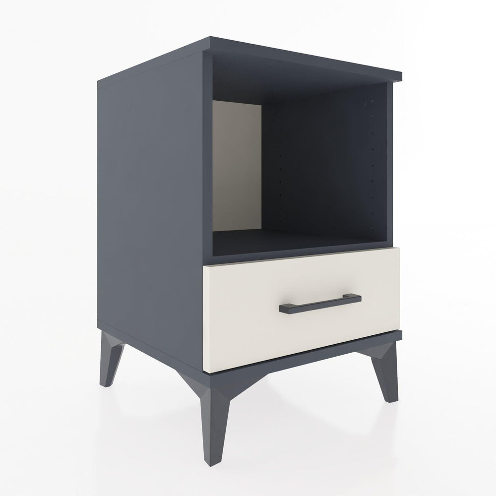 Woodntry Modular Nightstand Anthracite 44x44x52 cm with Drawers and Shelves CR3-2
