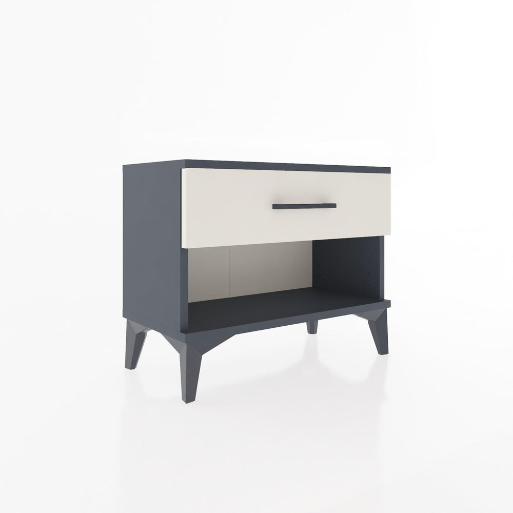 Woodntry Modular Nightstand Anthracite 60x30x36 cm with Drawers and Shelves CR3-2