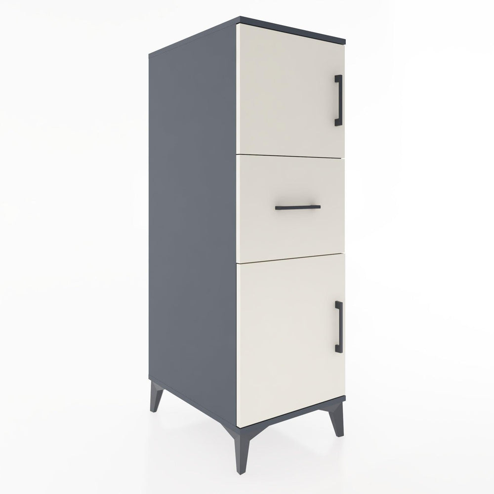 Woodntry Modular Cabinet Anthracite 44x59x122 cm with Doors and Drawers KC3-2