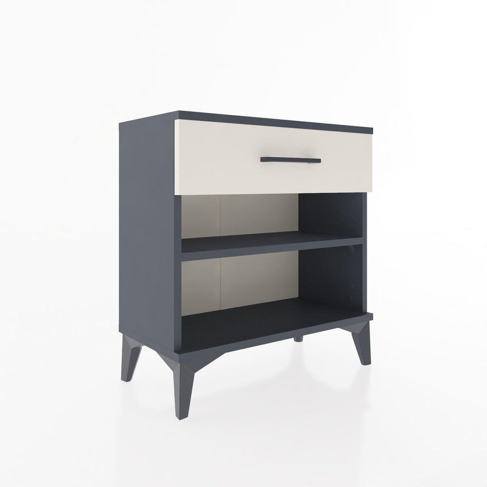 Woodntry Modular Nightstand Anthracite 60x30x52 cm with Drawers and Shelves CR3-2