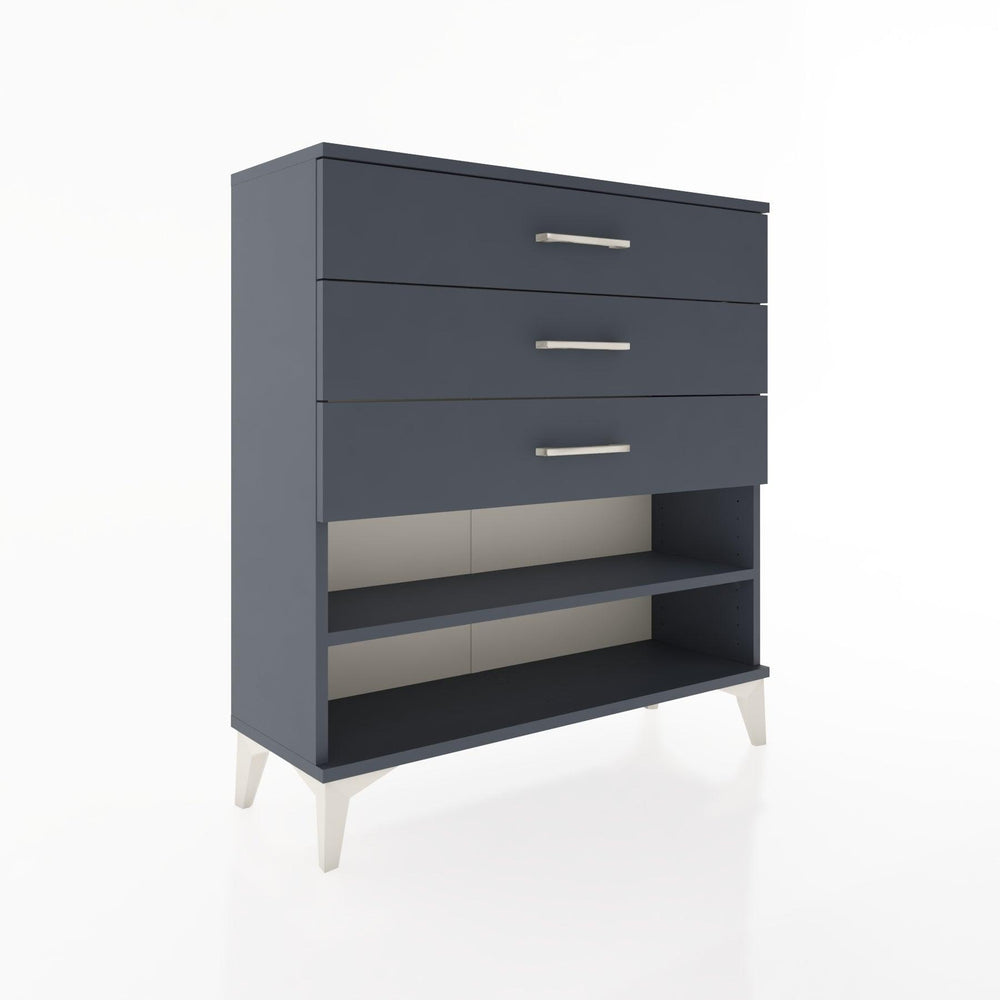 Woodntry Modular Dresser Anthracite 88x30x84 cm with Drawers and Shelves CR3-2