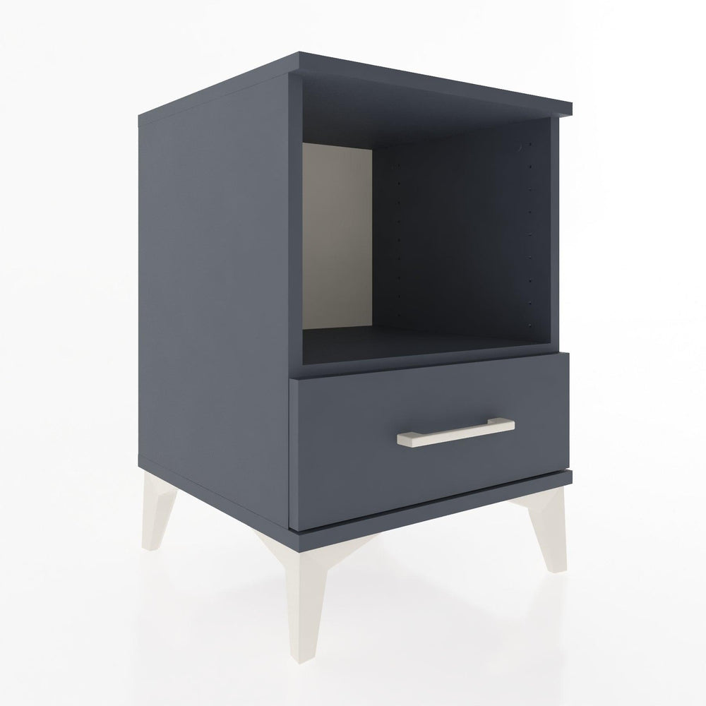 Woodntry Modular Nightstand Anthracite 44x44x52 cm with Drawers and Shelves CR3-2