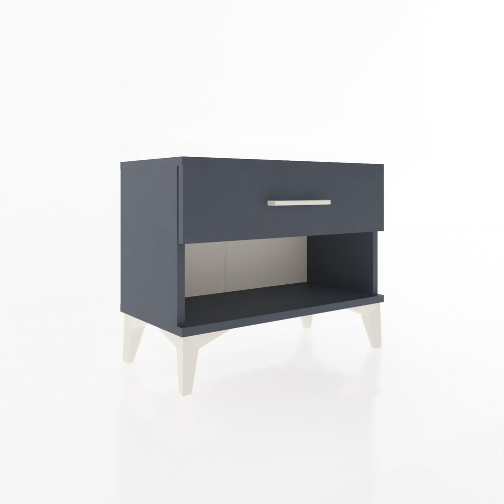 Woodntry Modular Nightstand Anthracite 60x30x36 cm with Drawers and Shelves CR3-2