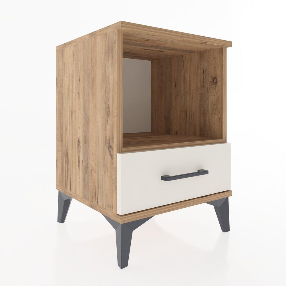 Woodntry Modular Nightstand Pine 44x44x52 cm with Drawers and Shelves CR3-3