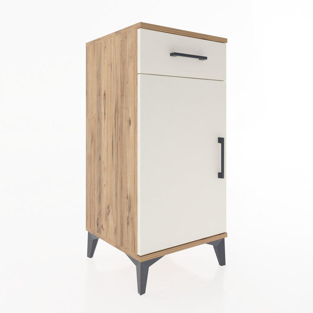 Woodntry Modular Nightstand Pine 44x44x84 cm with Cover and Drawer KC25-3