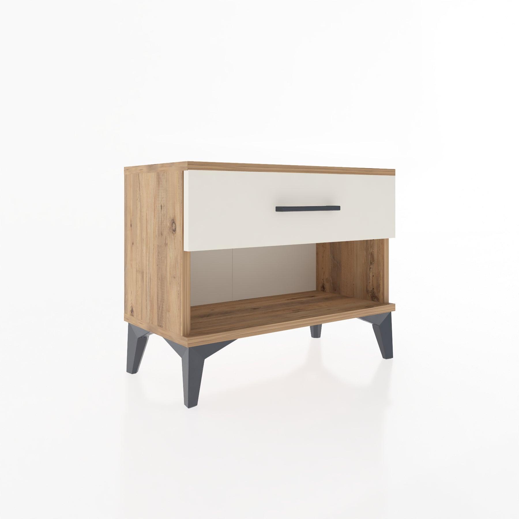 Woodntry Modular Nightstand Pine 60x30x36 cm with Drawers and Shelves CR3-3