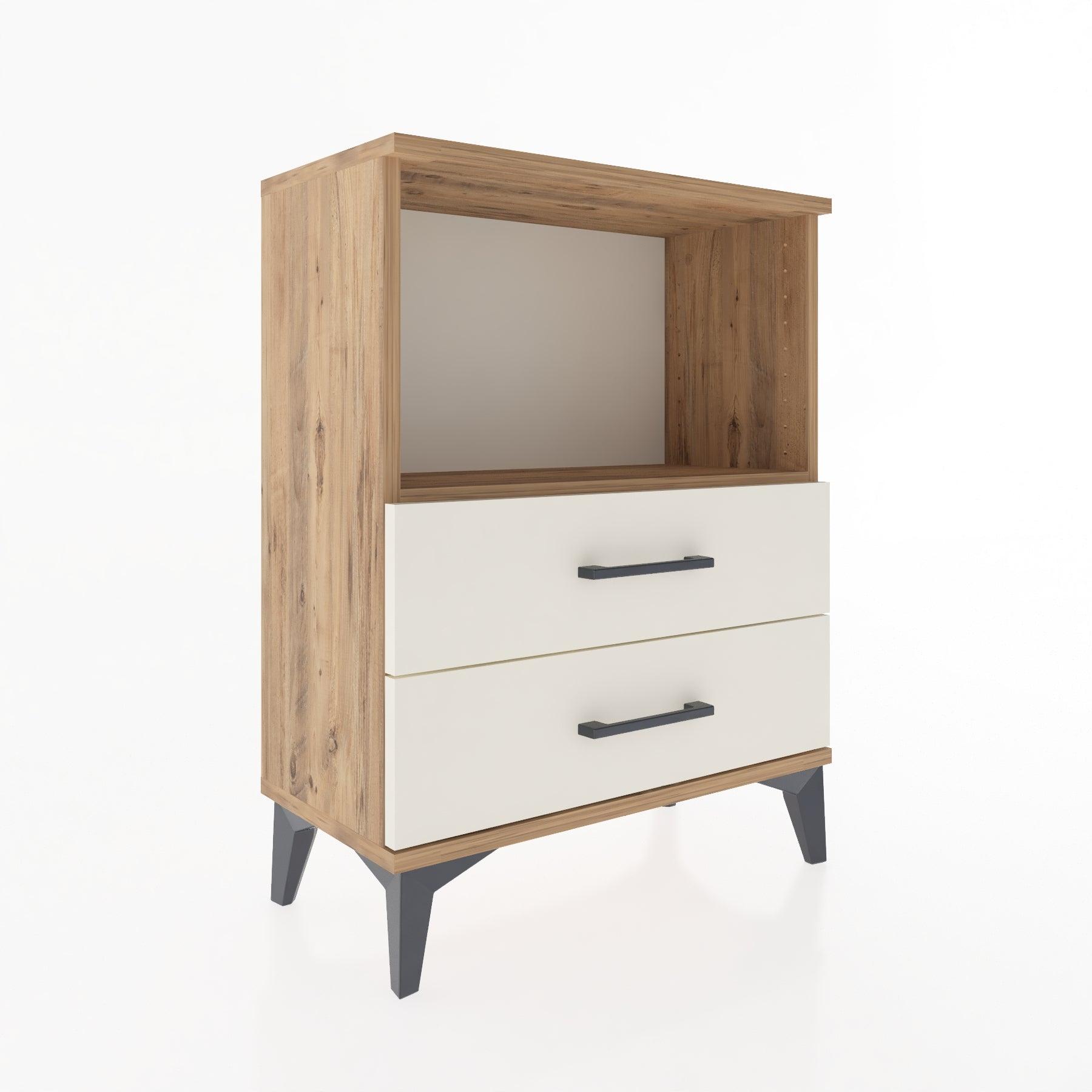 Woodntry Modular Nightstand Pine 60x30x68 cm with Drawers and Shelves CR3-3