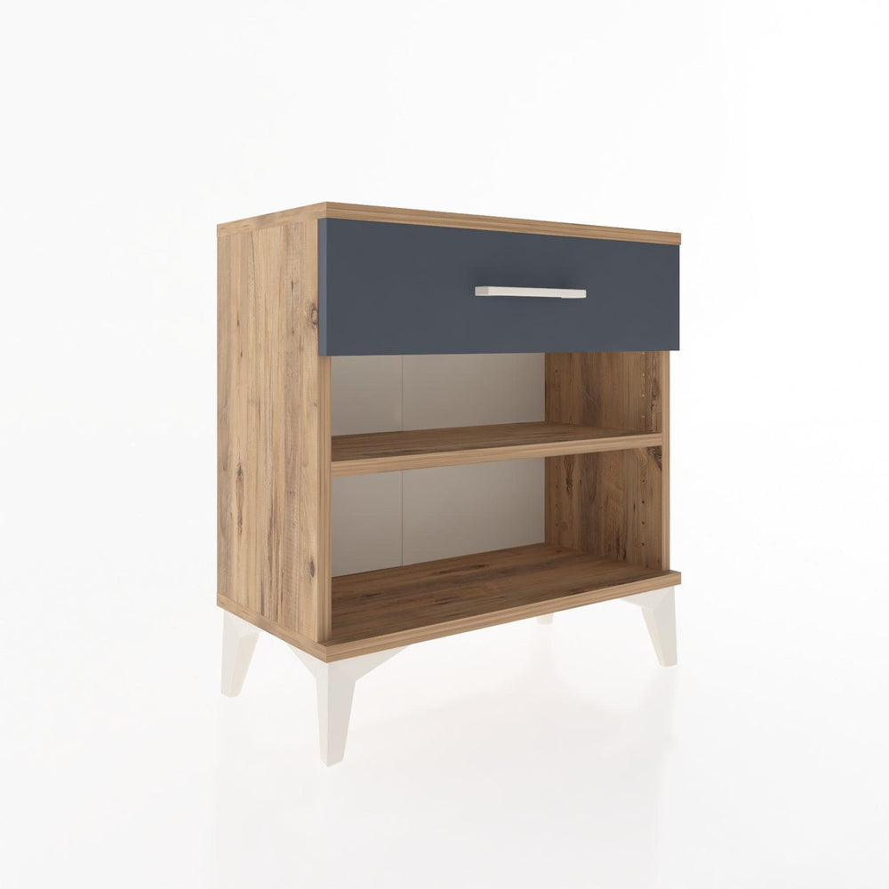 Woodntry Modular Nightstand Pine 60x30x52 cm with Drawers and Shelves CR3-3