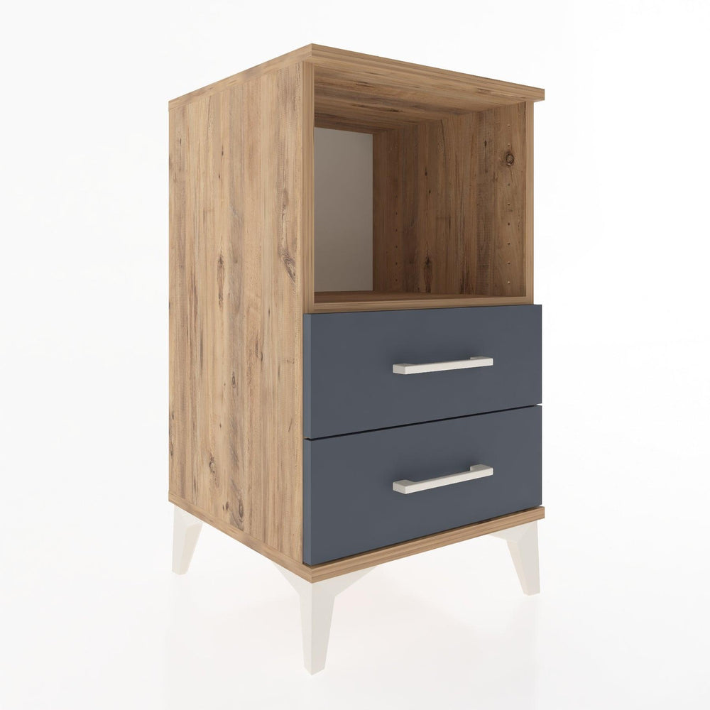Woodntry Modular Nightstand Pine 44x44x68 cm with Drawers and Shelves CR3-3