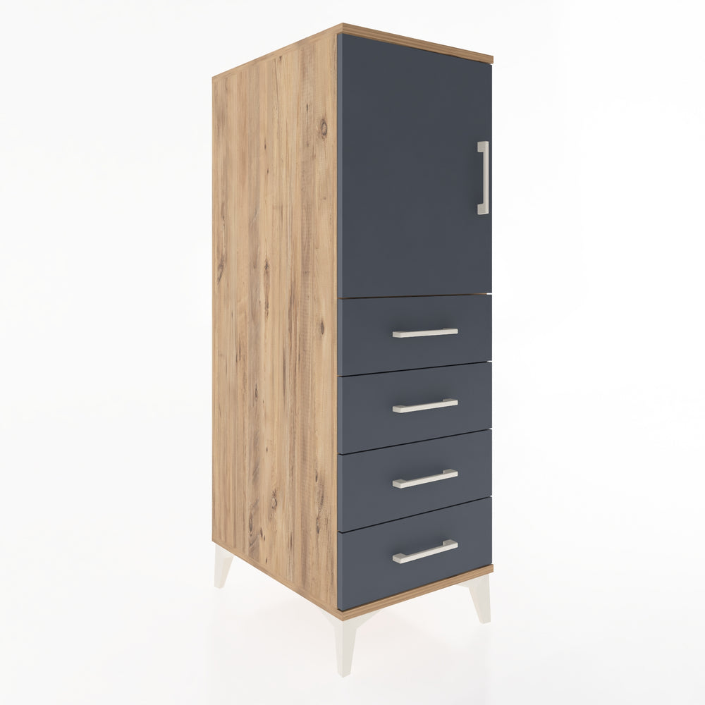 Woodntry Modular Cabinet Pine 44x59x122 cm with Doors and Drawers KC53-3