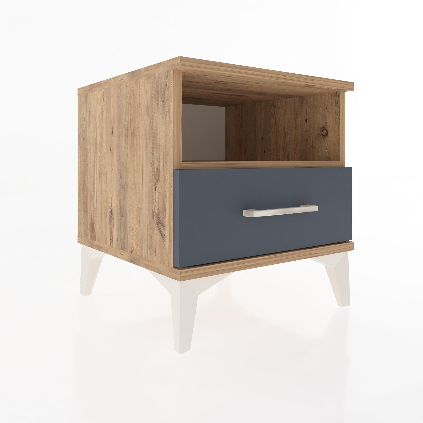 Woodntry Modular Nightstand Pine 44x44x36 cm with Drawers and Shelves CR3-3