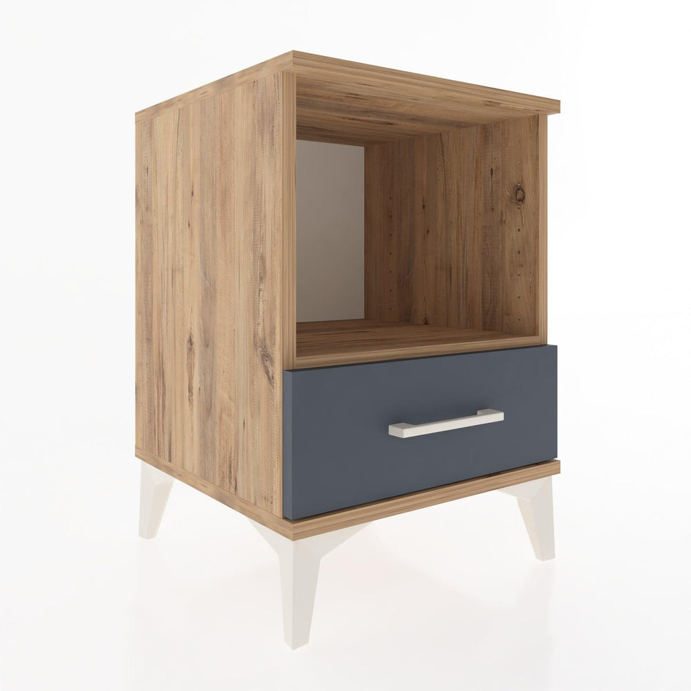 Woodntry Modular Nightstand Pine 44x44x52 cm with Drawers and Shelves CR3-3