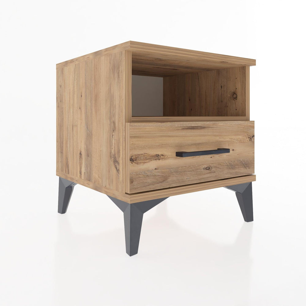 Woodntry Modüler Komodin Çam 44x44x36 cm Çekmeceli ve Raflı CR3-3