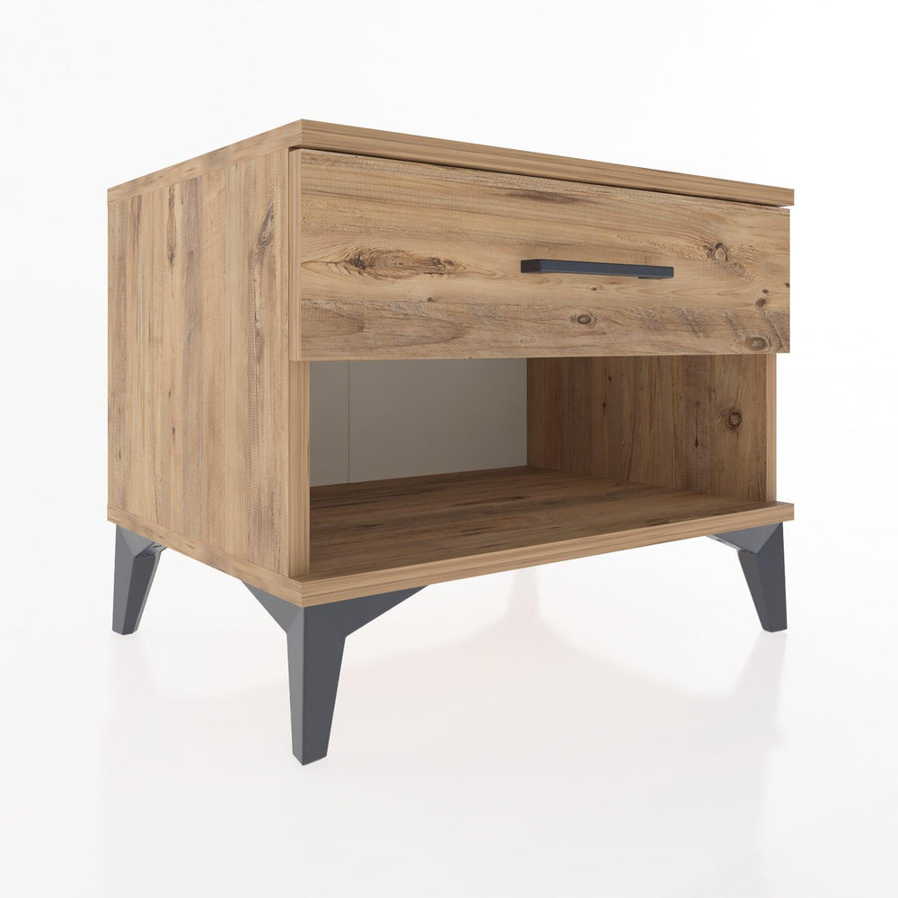 Woodntry Modular Nightstand Pine 60x44x68 cm with Drawers and Shelves CR3-3