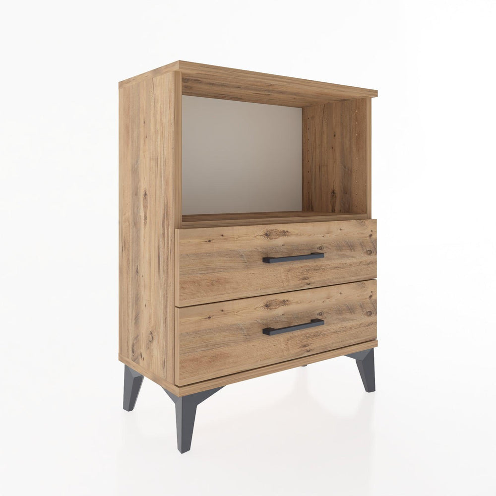 Woodntry Modüler Komodin Çam 60x30x68 cm Çekmeceli ve Raflı CR3-3