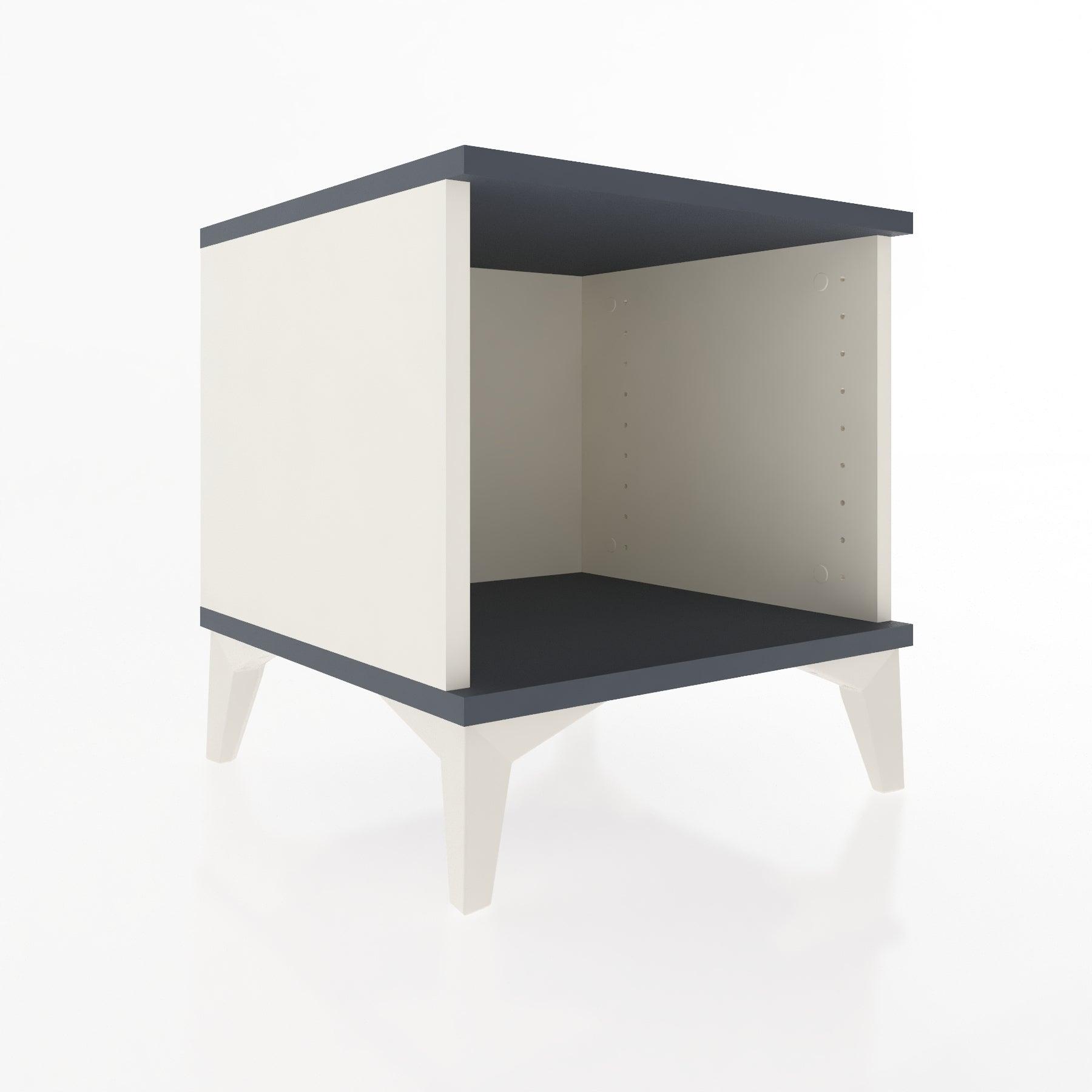 Woodntry Modular Nightstand Moonstone 44x44x36 cm with Shelf R4-1