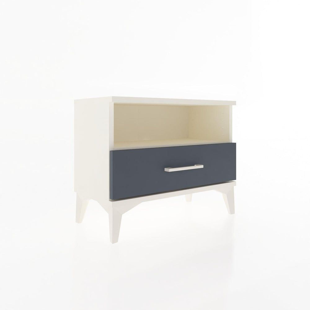 Woodntry Modular Nightstand Moonstone 60x30x36 cm with Drawer and Shelf CR4-1