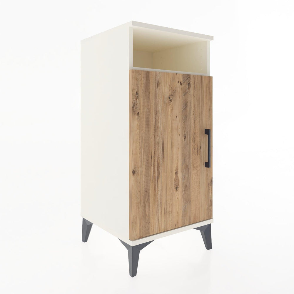 Woodntry Modular Nightstand Moonstone 44x44x84 cm with Cover and Shelf KR26-1