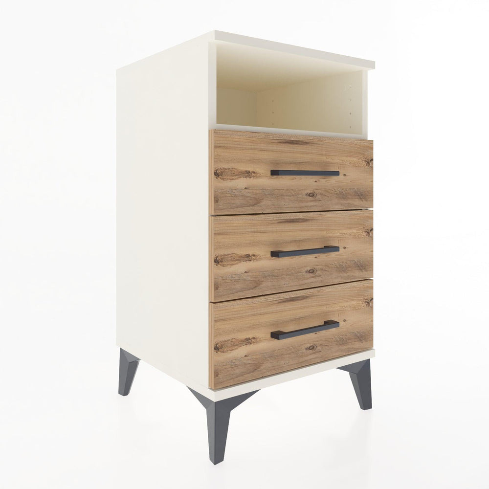 Woodntry Modüler Komodin Aytaşı 44x44x68 cm Çekmeceli ve Raflı CR4-1