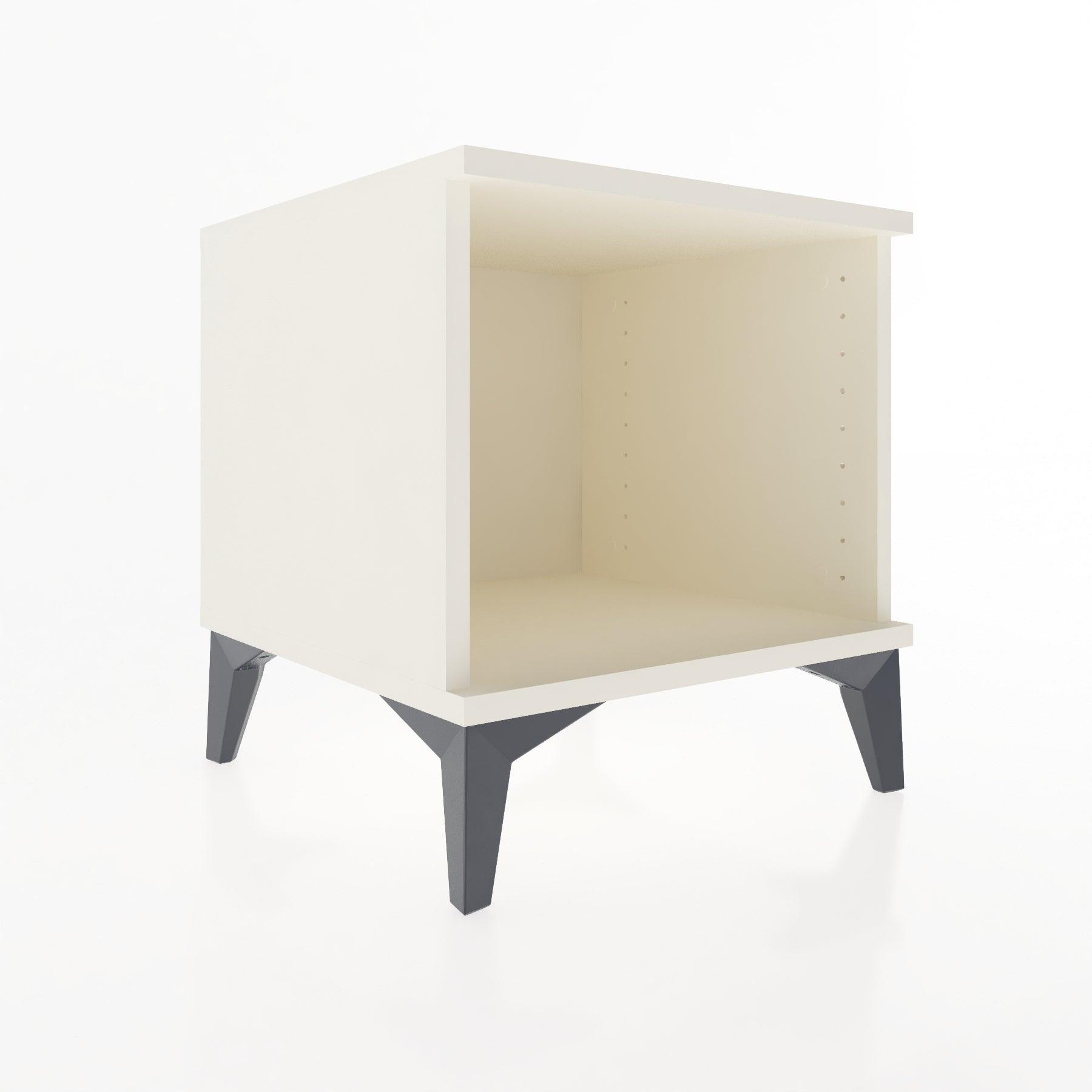 Woodntry Modular Nightstand Moonstone 44x44x36 cm with Shelf R4-1