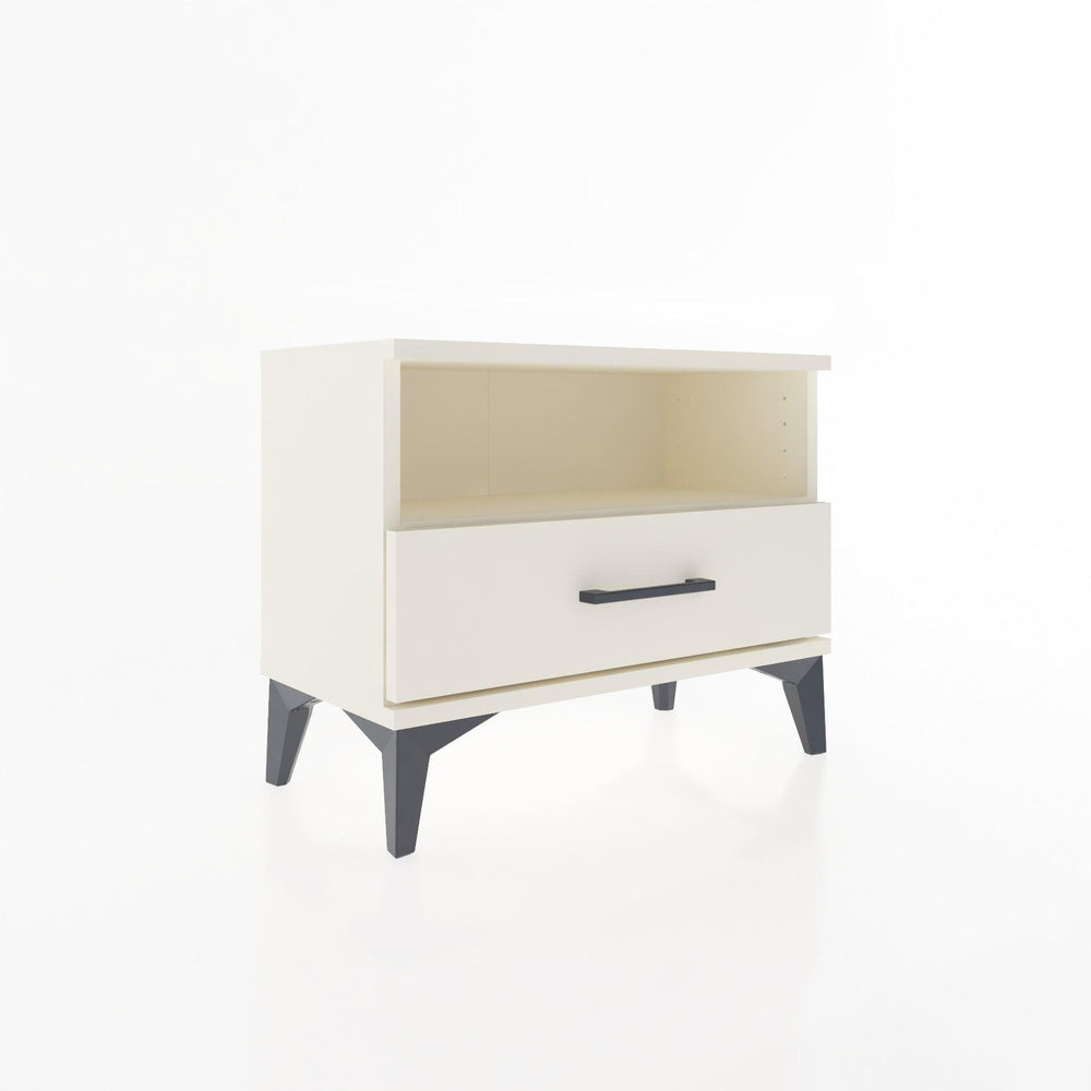 Woodntry Modular Nightstand Moonstone 60x30x36 cm with Drawer and Shelf CR4-1