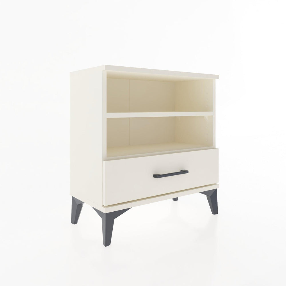 Woodntry Modular Nightstand Moonstone 60x30x52 cm with Drawer and Shelf CR4-1
