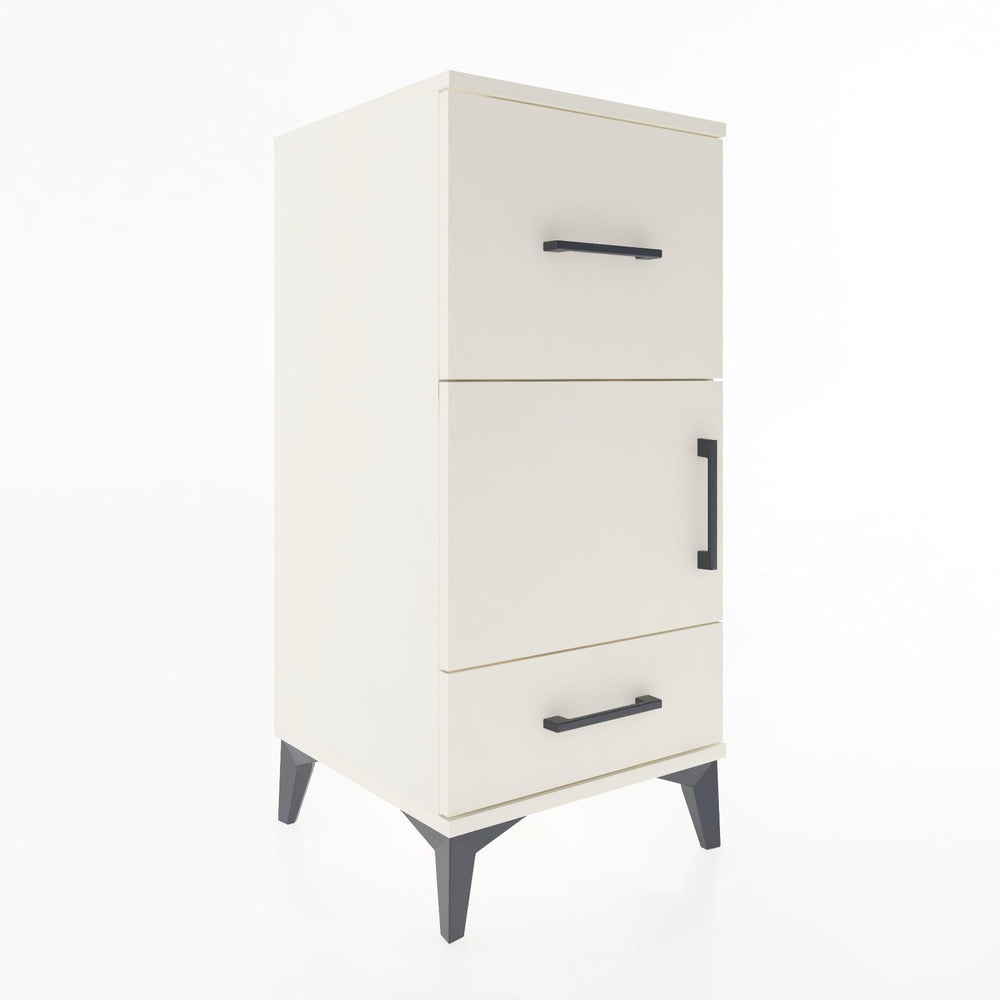 Woodntry Modüler Komodin Aytaşı 44x44x84 cm Kapaklı ve Çekmeceli KC48-1