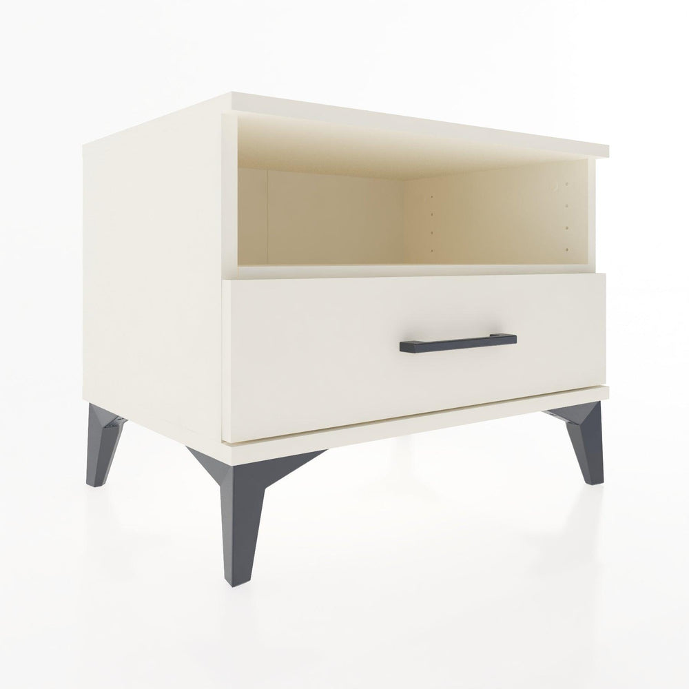 Woodntry Modular Nightstand Moonstone 60x44x68 cm with Drawer and Shelf CR4-1