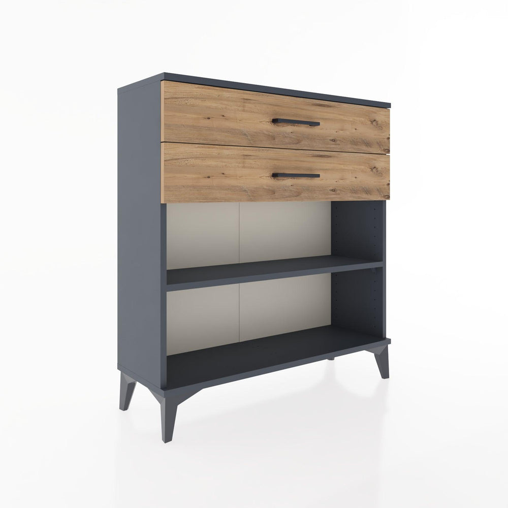 Woodntry Modular Dresser Anthracite 88x30x84 cm with Drawers and Shelves CR4-2