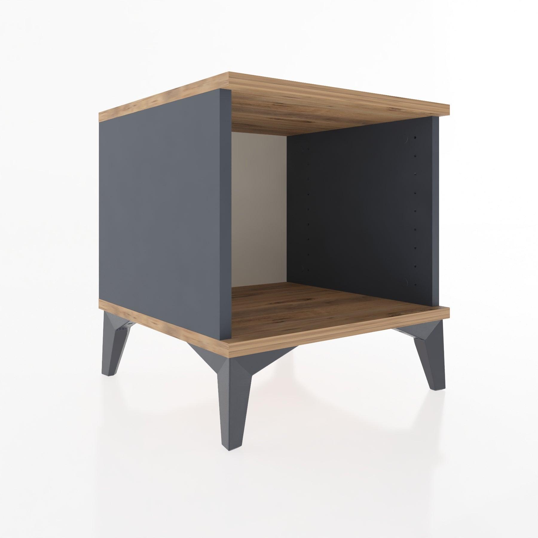 Woodntry Modular Nightstand Anthracite 44x44x36 cm Shelf R4-2