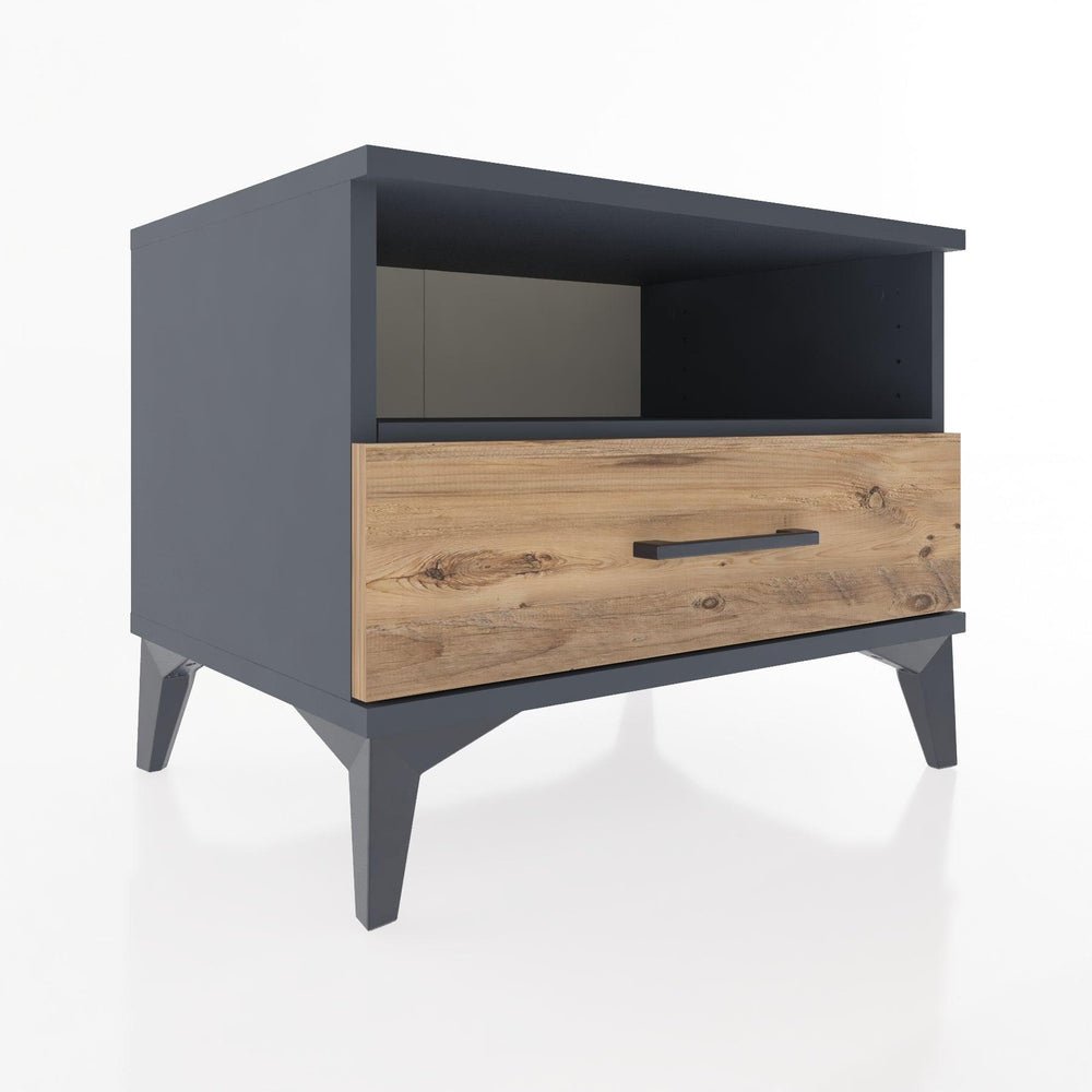 Woodntry Modüler Komodin Antrasit 60x44x68 cm Çekmeceli ve Raflı CR4-2