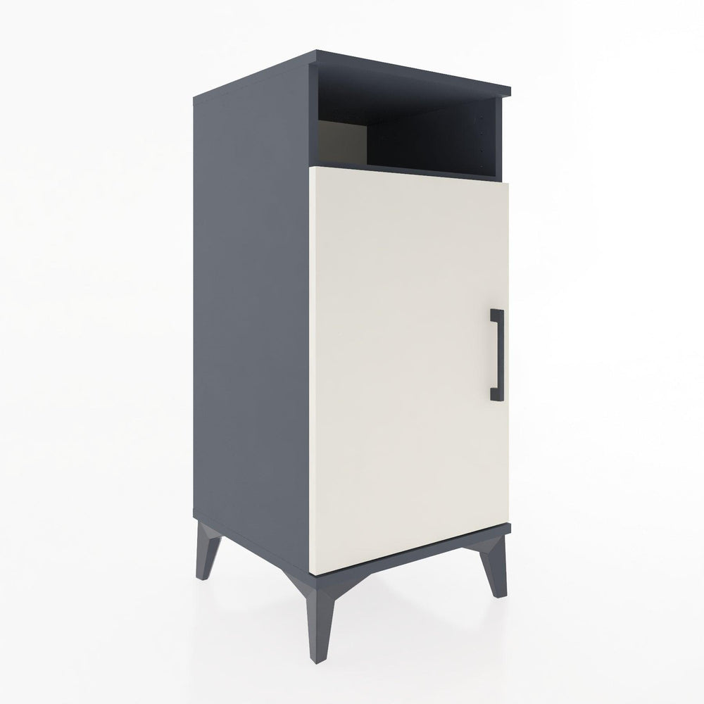 Woodntry Modular Nightstand Anthracite 44x44x84 cm with Cover and Shelf KR26-2