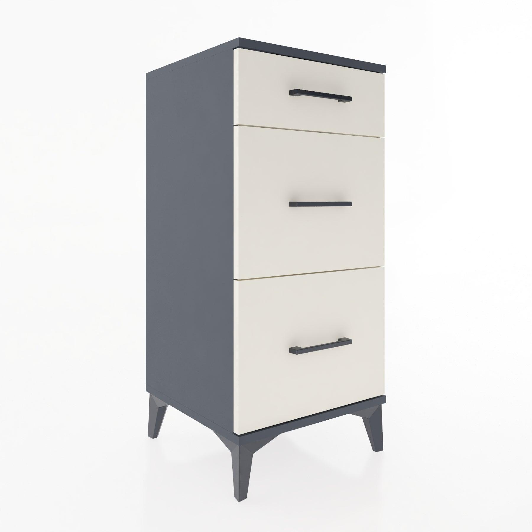 Woodntry Modular Nightstand Anthracite 44x44x84 cm Drawer C4-2