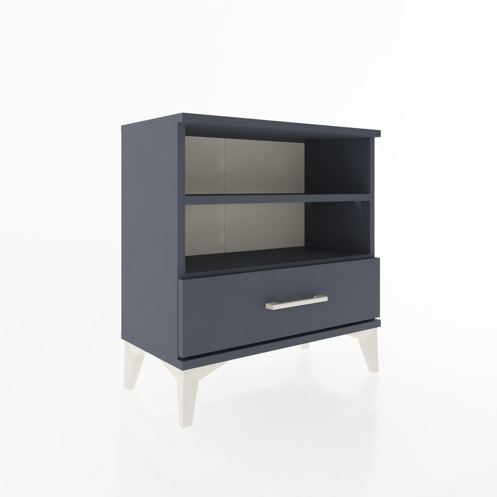 Woodntry Modular Nightstand Anthracite 60x30x52 cm with Drawers and Shelves CR4-2