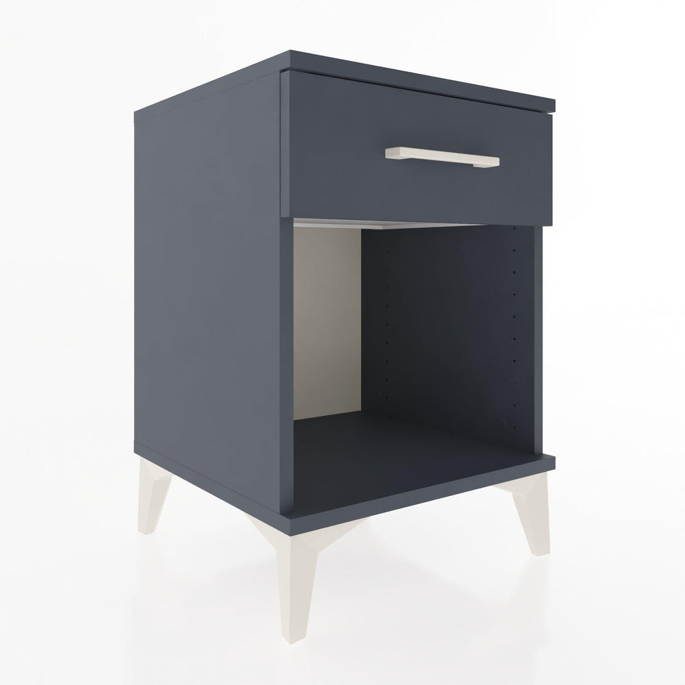 Woodntry Modular Nightstand Anthracite 44x44x52 cm with Drawers and Shelves CR4-2