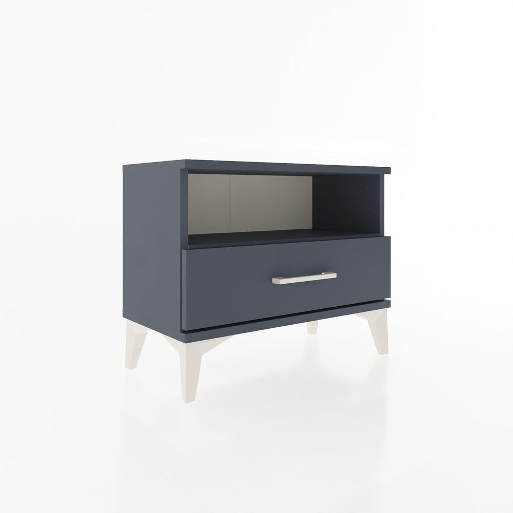 Woodntry Modular Nightstand Anthracite 60x30x36 cm with Drawers and Shelves CR4-2