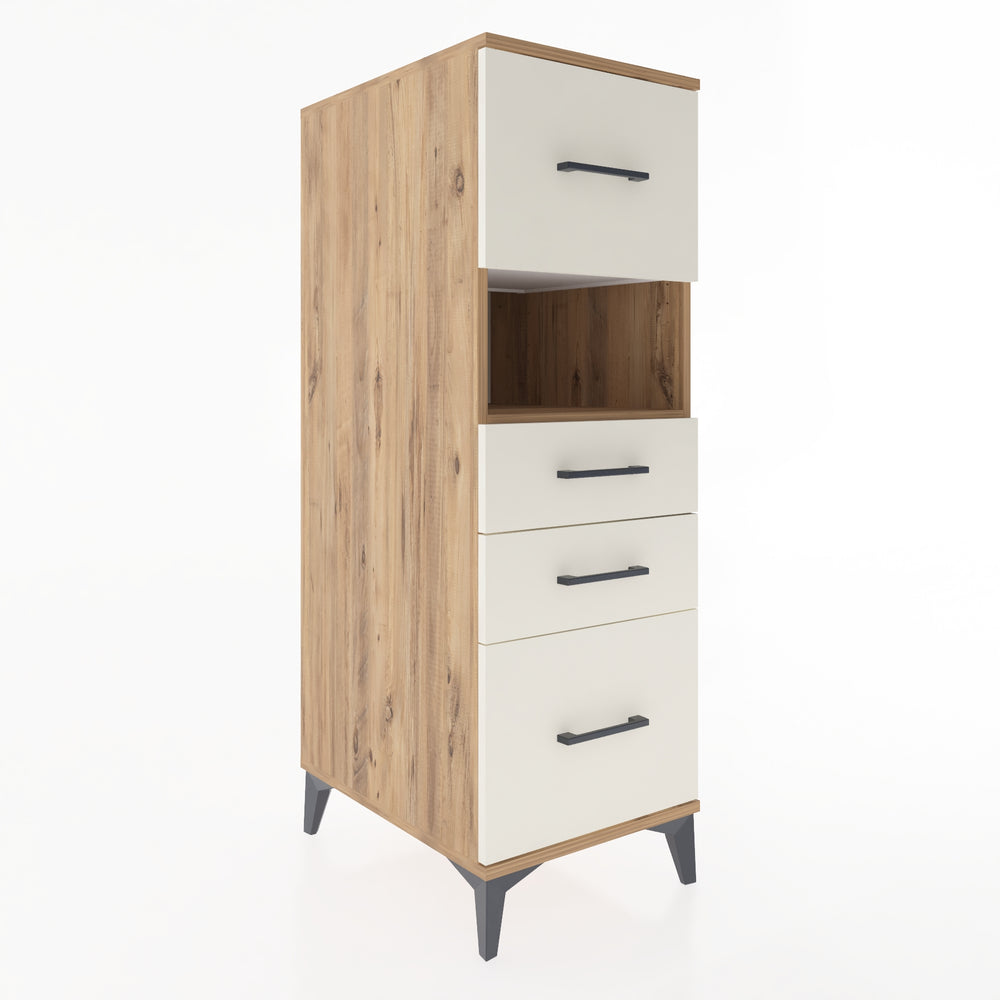 Woodntry Modular Cabinet Pine 44x59x122 cm with Drawers and Shelves CR104-3