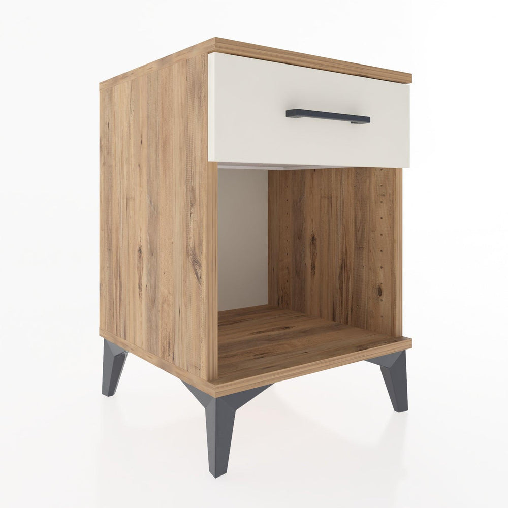 Woodntry Modular Nightstand Pine 44x44x52 cm with Drawers and Shelves CR4-3