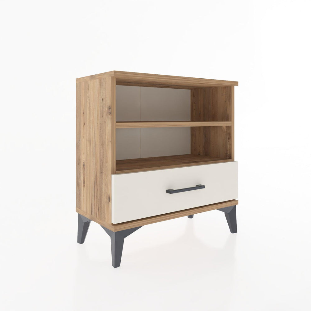 Woodntry Modular Nightstand Pine 60x30x52 cm with Drawers and Shelves CR4-3