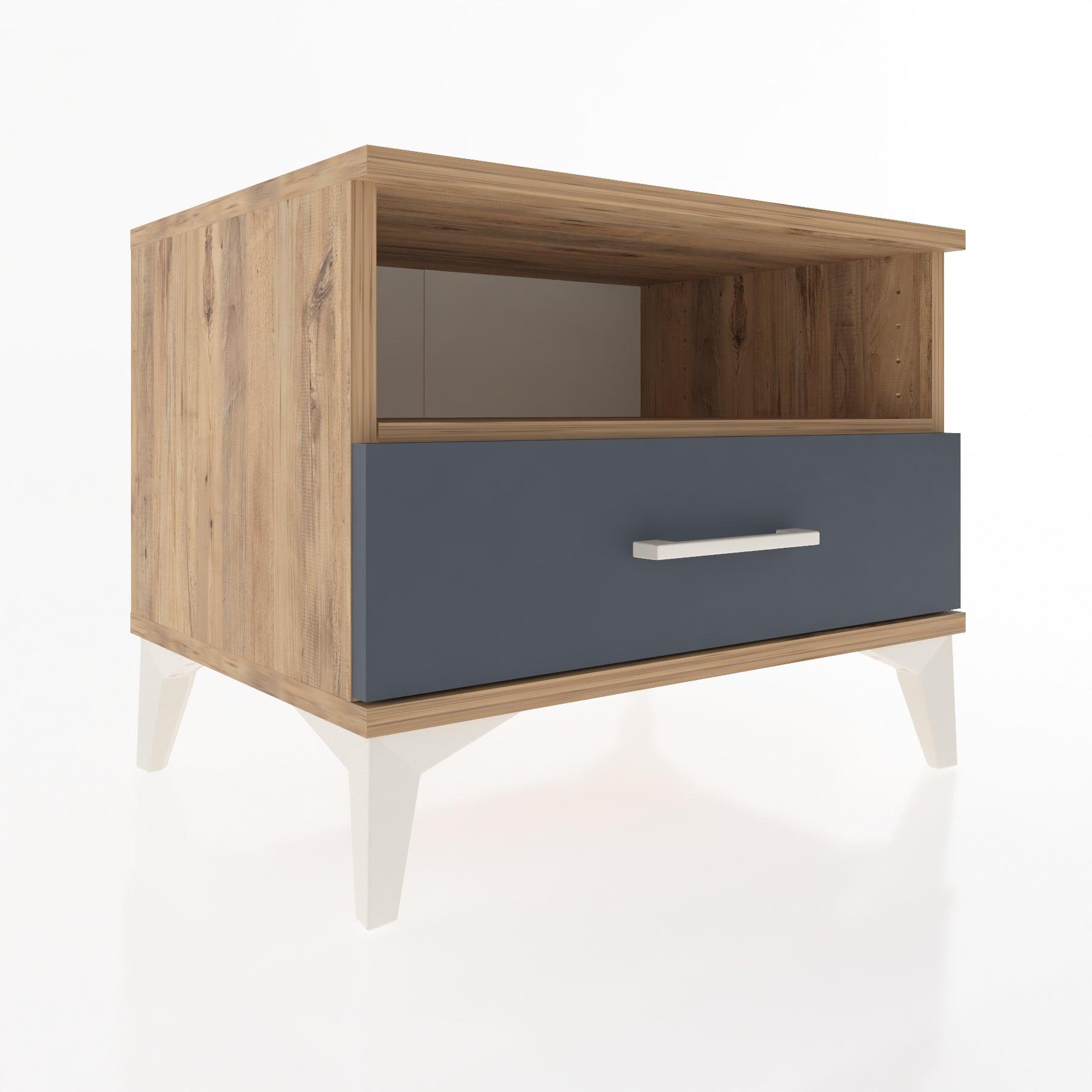 Woodntry Modular Nightstand Pine 60x44x68 cm with Drawers and Shelves CR4-3